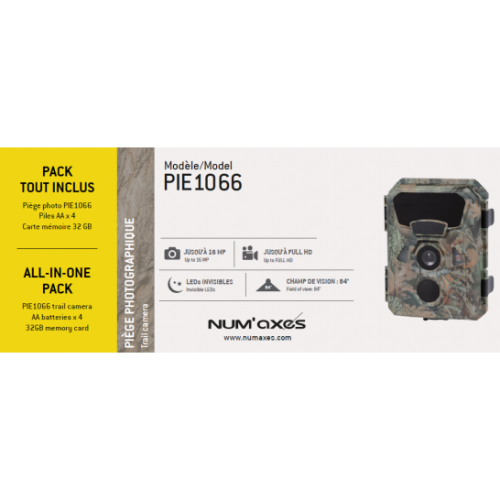 PIE1066 Jagtkamera med Kort & Batterier. NUM´AXES