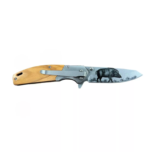 Foldekniv 8cm blad m/vildsvin