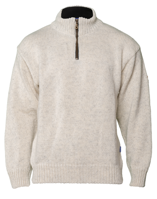 Bråtens høje hals m/lynlås Beige